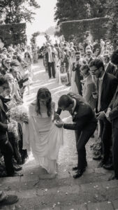 Bride and groom after their ceremony in Costa Brava