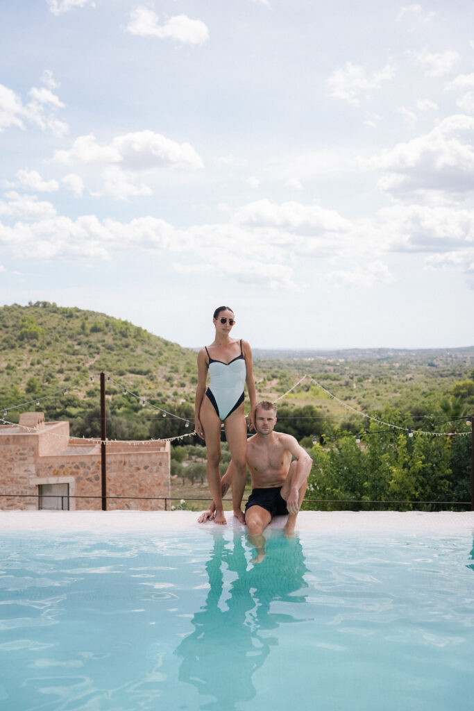Wedding pool party at Finca Ses Voltes Mallorca