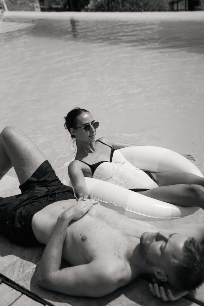 Wedding pool party at Finca Ses Voltes Mallorca