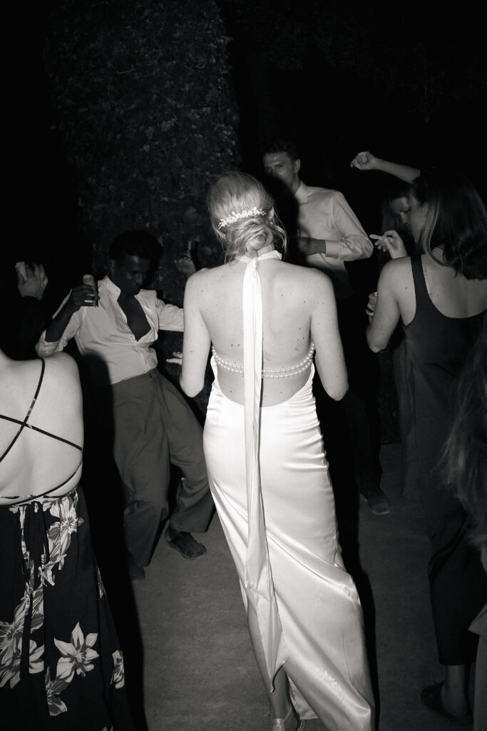 Bride and Groom Dancing at Night Finca Son Collell