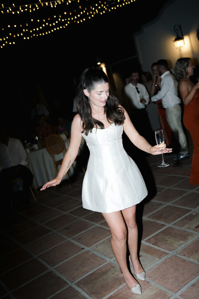 Outdoor wedding dinner reception at Cortijo Bravo