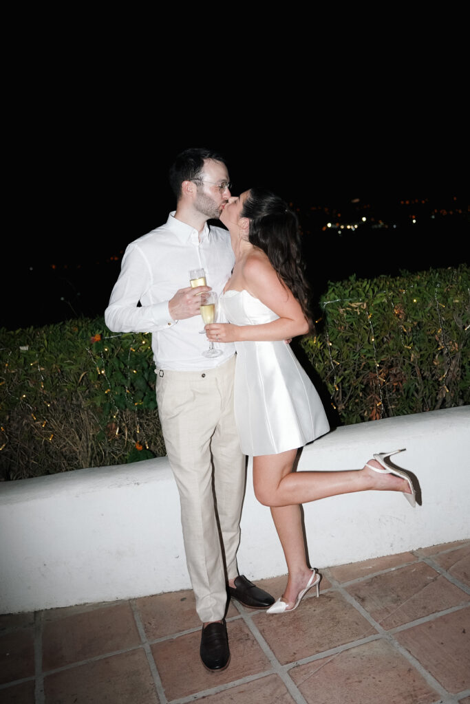 Outdoor wedding dinner reception at Cortijo Bravo