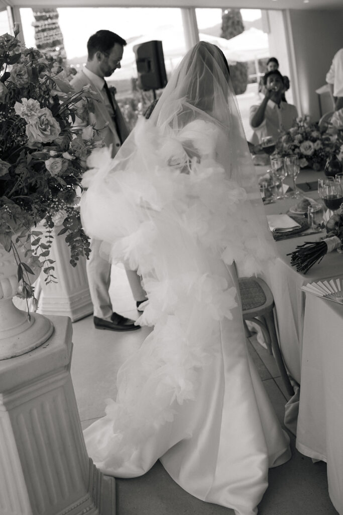 Outdoor wedding dinner reception at Cortijo Bravo