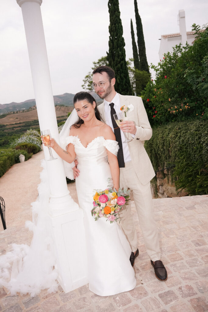 Bride and groom at Cortijo Bravo